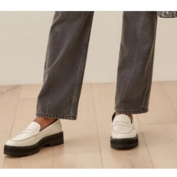 Reformation Shoes - REFORMATION AGNES CROC CHUNKY LOAFER